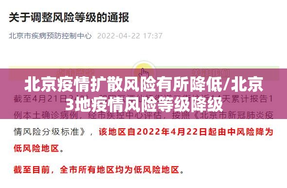 北京疫情扩散风险有所降低/北京3地疫情风险等级降级