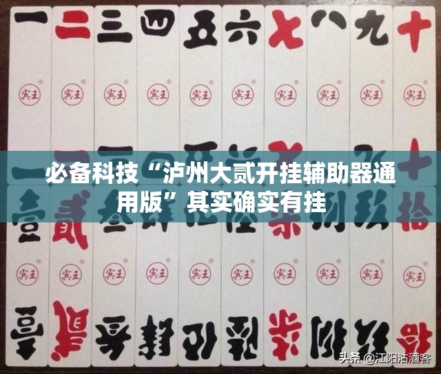 必备科技“泸州大贰开挂辅助器通用版”其实确实有挂