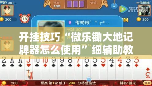 开挂技巧“微乐锄大地记牌器怎么使用	”细辅助教程分享