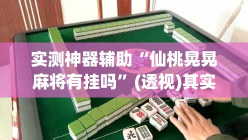 实测神器辅助“仙桃晃晃麻将有挂吗”(透视)其实确实有挂