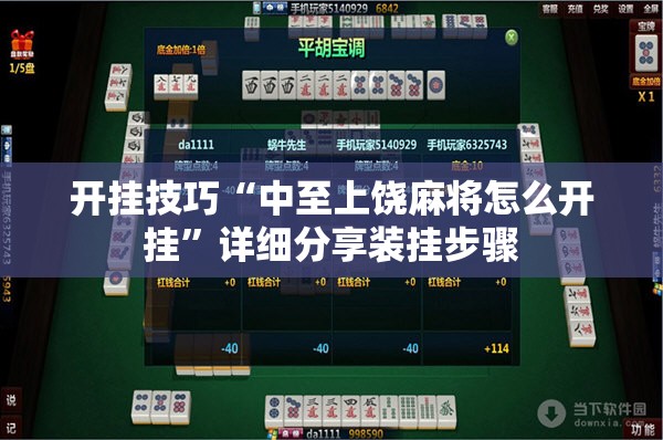 开挂技巧“中至上饶麻将怎么开挂”详细分享装挂步骤