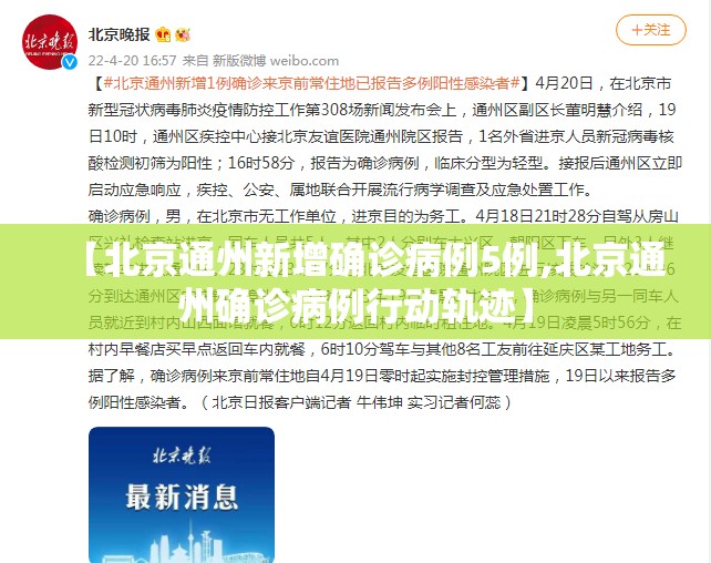 【北京通州新增确诊病例5例,北京通州确诊病例行动轨迹】 【北京通州新增确诊病例5例,北京通州确诊病例行动轨迹】