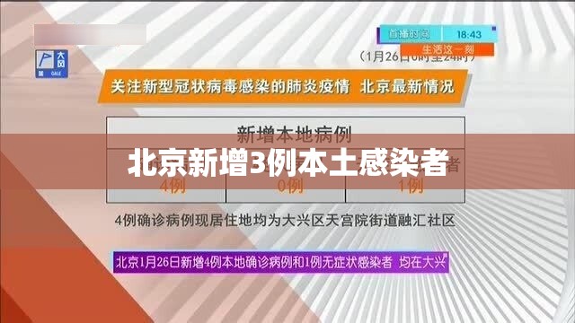 北京新增3例本土感染者:北京新增3例本土感染者是哪里的