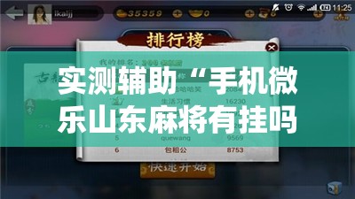 实测辅助“手机微乐山东麻将有挂吗”开挂(透视)最新辅助详细