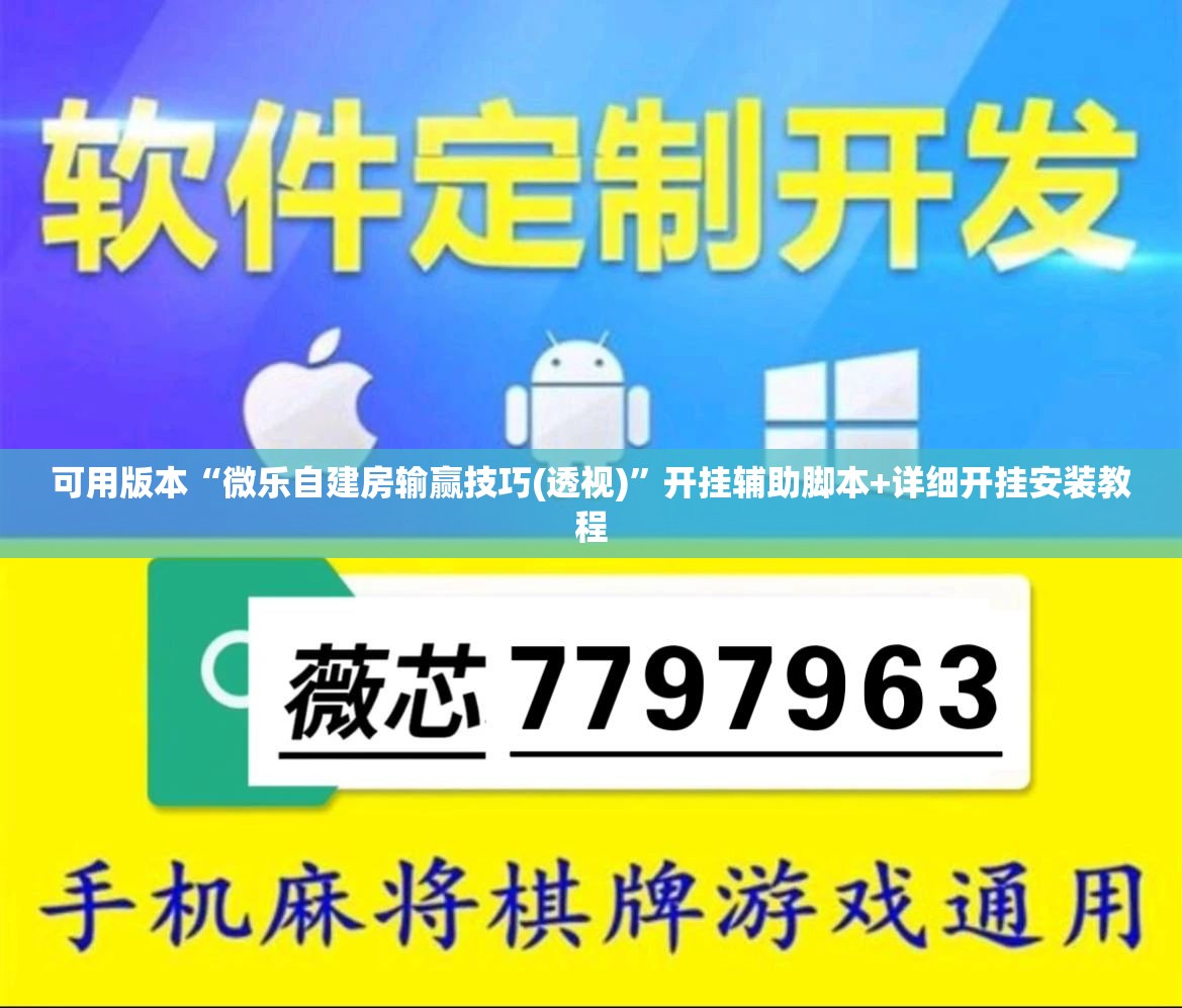 可用版本“微乐自建房输赢技巧(透视)	”开挂辅助脚本+详细开挂安装教程