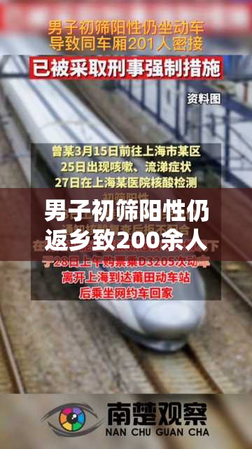 男子初筛阳性仍返乡致200余人密接/疫情初筛阳性