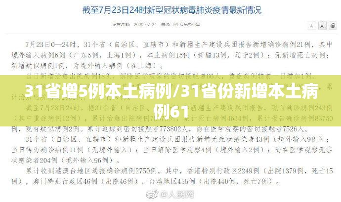 31省增5例本土病例/31省份新增本土病例61