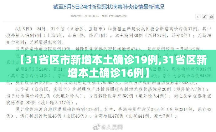 【31省区市新增本土确诊19例,31省区新增本土确诊16例】