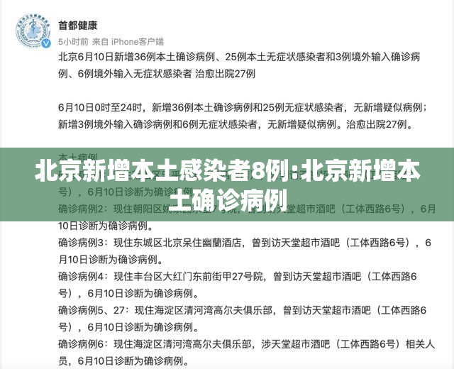 北京新增本土感染者8例:北京新增本土确诊病例 北京新增本土感染者8例:北京新增本土确诊病例