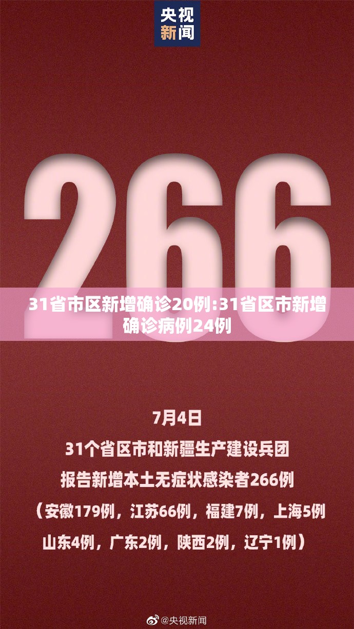 31省市区新增确诊20例:31省区市新增确诊病例24例 31省市区新增确诊20例:31省区市新增确诊病例24例