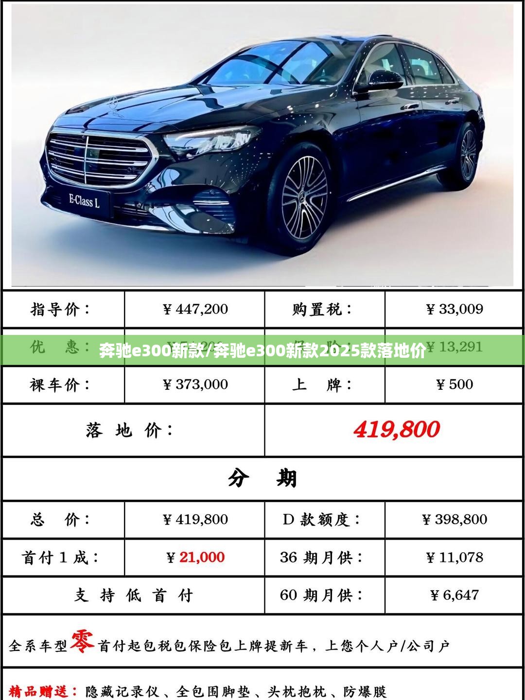 奔驰e300新款/奔驰e300新款2025款落地价