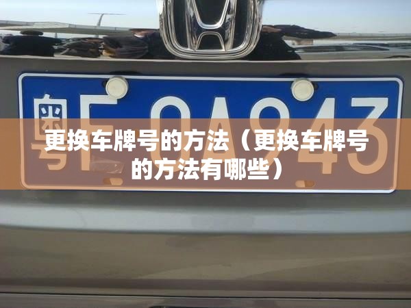 更换车牌号的方法（更换车牌号的方法有哪些）