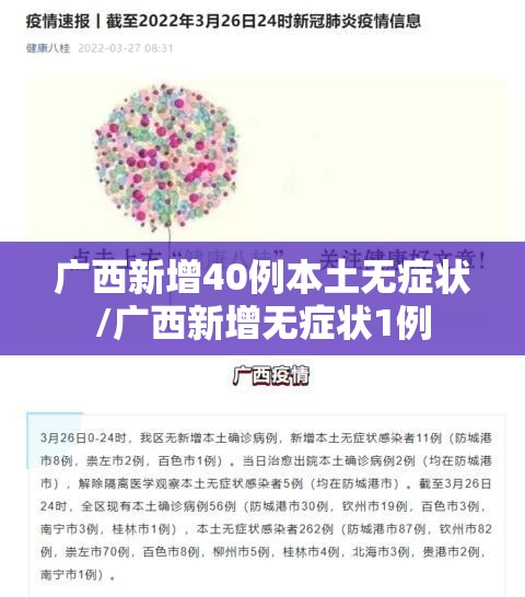广西新增40例本土无症状/广西新增无症状1例