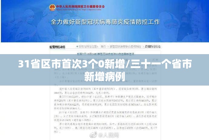 31省区市首次3个0新增/三十一个省市新增病例