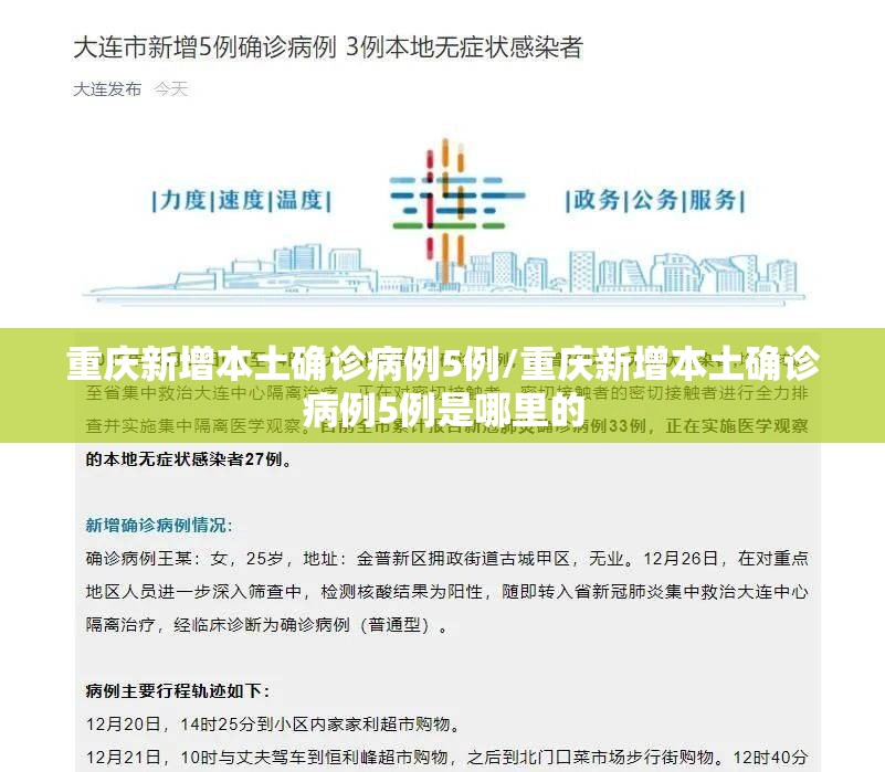 重庆新增本土确诊病例5例/重庆新增本土确诊病例5例是哪里的