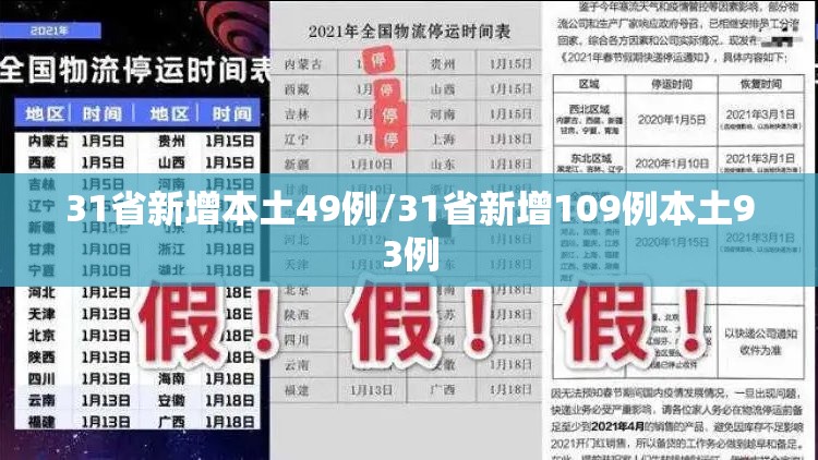 31省新增本土49例/31省新增109例本土93例