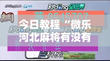 今日教程“微乐河北麻将有没有开挂神器	”详细分享装挂步骤