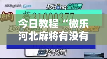 今日教程“微乐河北麻将有没有开挂神器”详细分享装挂步骤