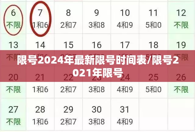 限号2024年最新限号时间表/限号2021年限号
