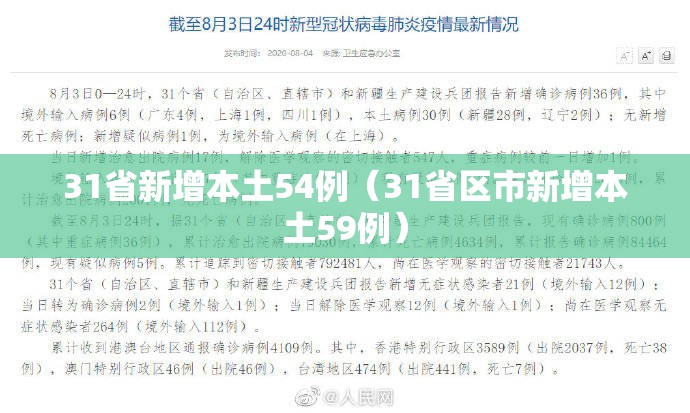 31省新增本土54例（31省区市新增本土59例）