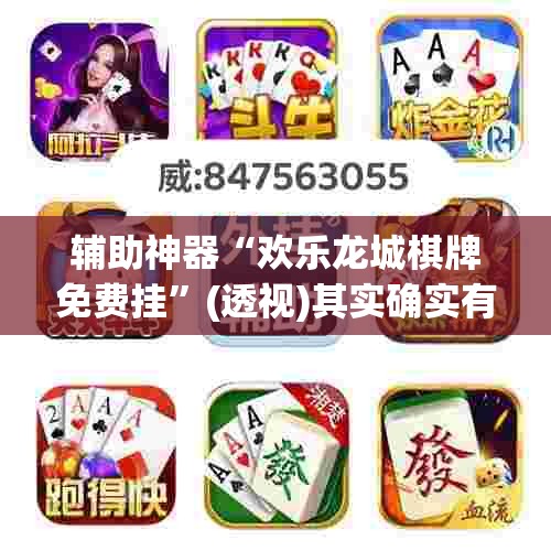 辅助神器“欢乐龙城棋牌免费挂”(透视)其实确实有挂