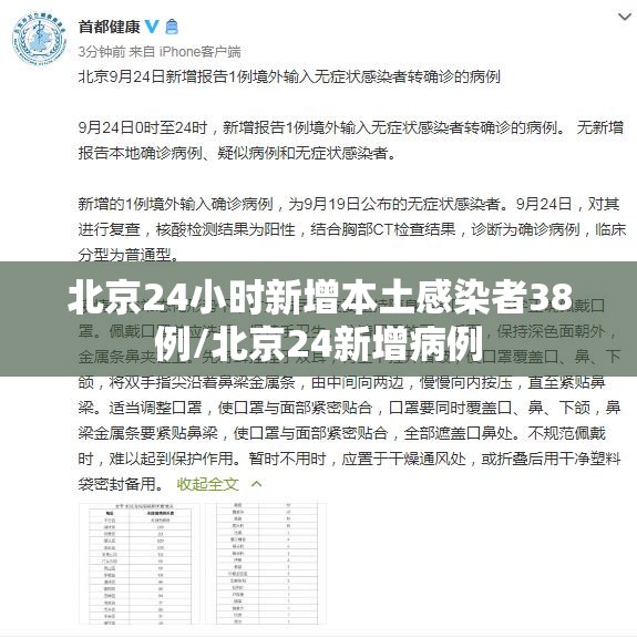 北京24小时新增本土感染者38例/北京24新增病例