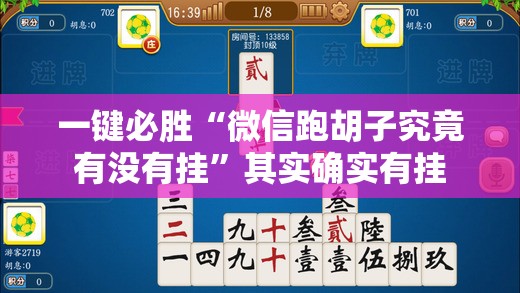 一键必胜“微信跑胡子究竟有没有挂”其实确实有挂