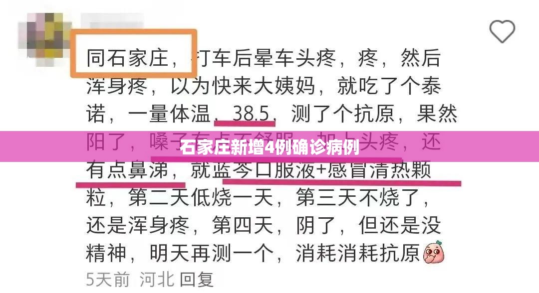 石家庄新增4例确诊病例/石家庄新增4例本土确诊