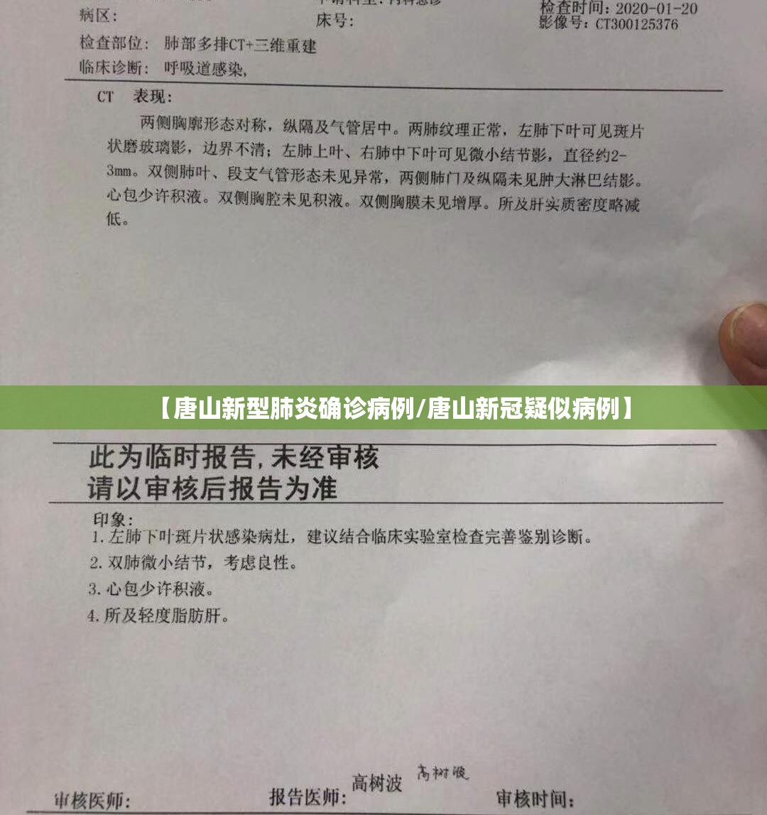 【唐山新型肺炎确诊病例/唐山新冠疑似病例】