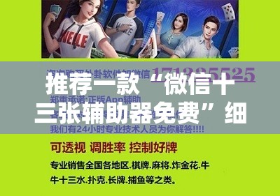 推荐一款“微信十三张辅助器免费”细辅助教程分享
