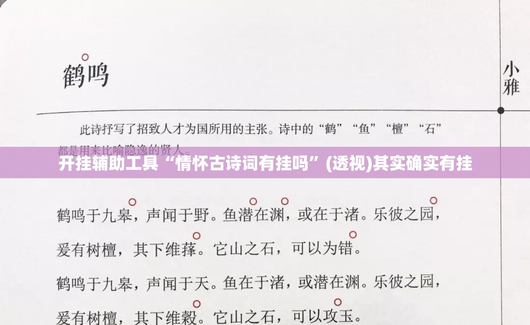 开挂辅助工具“情怀古诗词有挂吗	”(透视)其实确实有挂