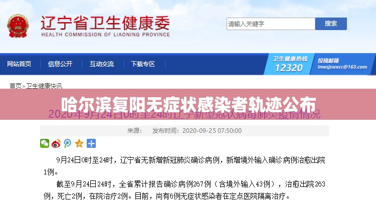 哈尔滨复阳无症状感染者轨迹公布/哈尔滨复阳无症状感染者轨迹公布最新