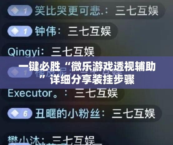 一键必胜“微乐游戏透视辅助	”详细分享装挂步骤