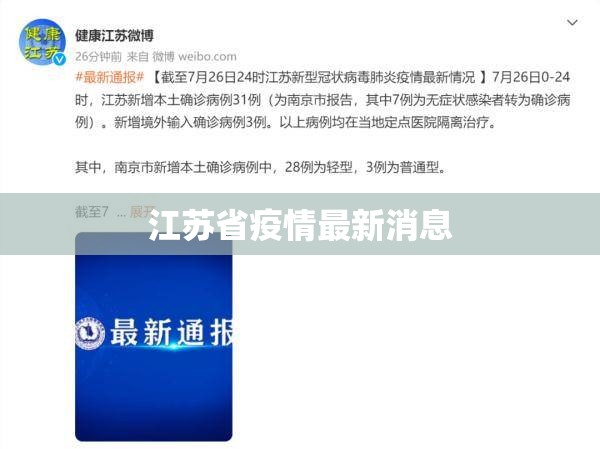 江苏省疫情最新消息/江苏省疫情最新公告 江苏省疫情最新消息/江苏省疫情最新公告