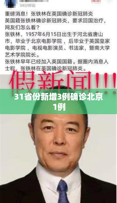 31省份新增3例确诊北京1例（31个省市新增确诊28例北京21例）