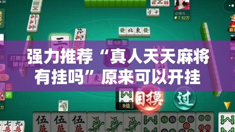 强力推荐“真人天天麻将有挂吗”原来可以开挂