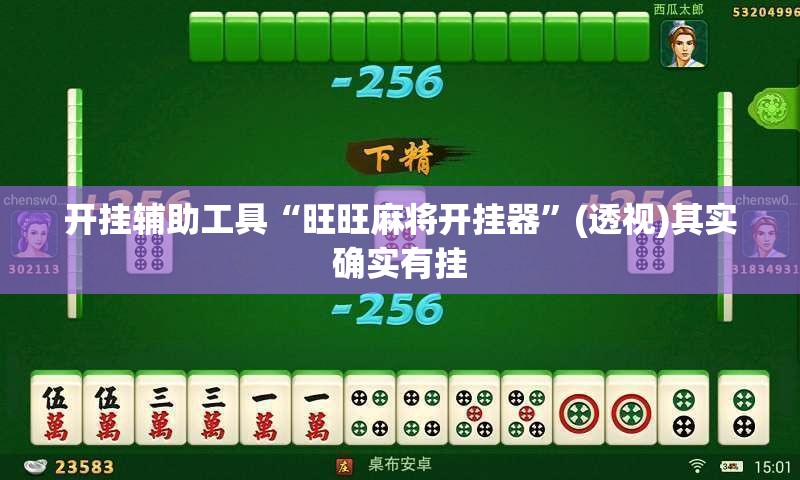 开挂辅助工具“旺旺麻将开挂器”(透视)其实确实有挂