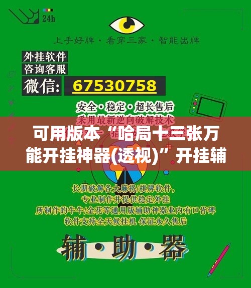 可用版本“哈局十三张万能开挂神器(透视)	”开挂辅助脚本+详细开挂安装教程