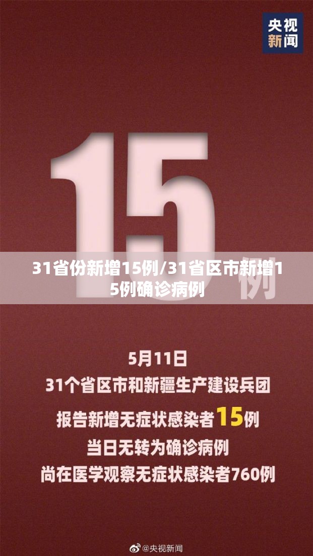 31省份新增15例/31省区市新增15例确诊病例