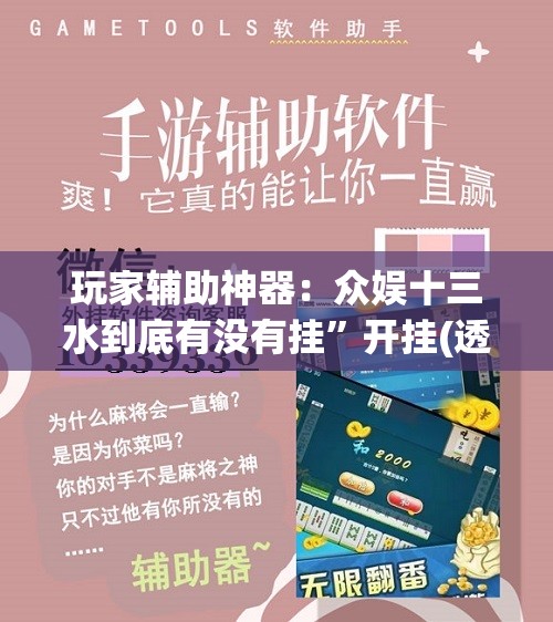 玩家辅助神器：众娱十三水到底有没有挂”开挂(透视)辅助教程