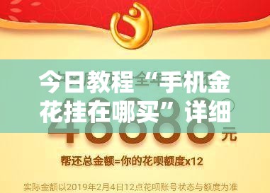 今日教程“手机金花挂在哪买”详细开挂教程