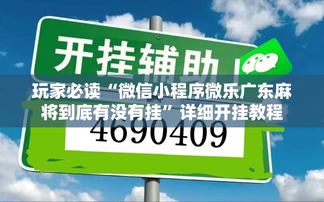 玩家必读“微信小程序微乐广东麻将到底有没有挂”详细开挂教程
