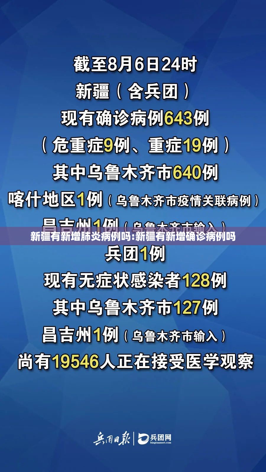 新疆有新增肺炎病例吗:新疆有新增确诊病例吗