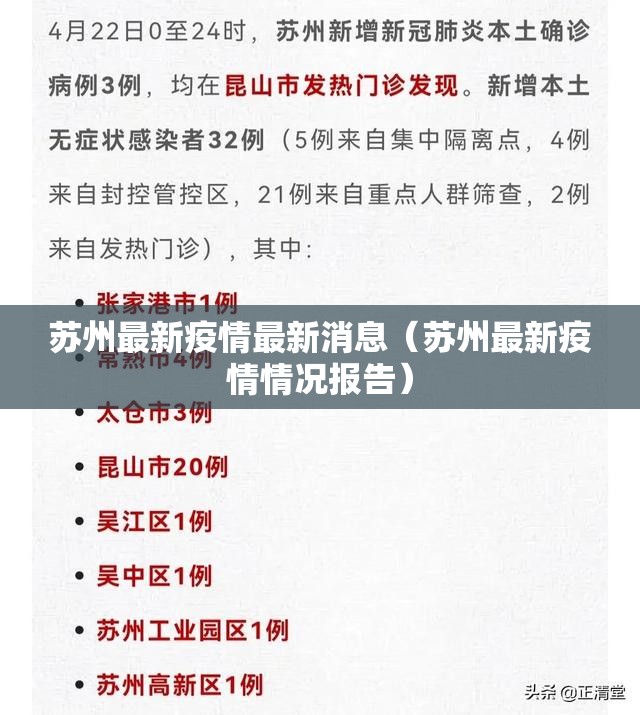 苏州最新疫情最新消息（苏州最新疫情情况报告）