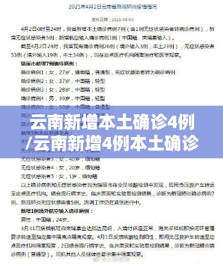 云南新增本土确诊4例/云南新增4例本土确诊轨迹 云南新增本土确诊4例/云南新增4例本土确诊轨迹