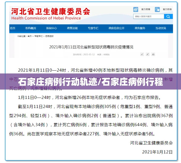 石家庄病例行动轨迹/石家庄病例行程