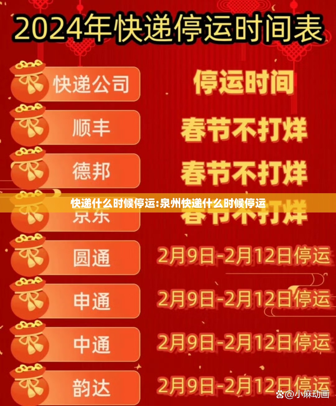 快递什么时候停运:泉州快递什么时候停运