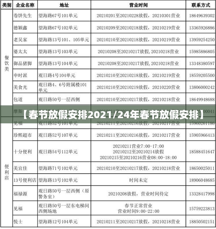 【春节放假安排2021/24年春节放假安排】