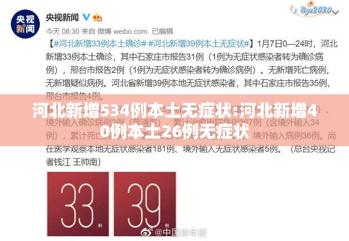 河北新增534例本土无症状:河北新增40例本土26例无症状 河北新增534例本土无症状:河北新增40例本土26例无症状