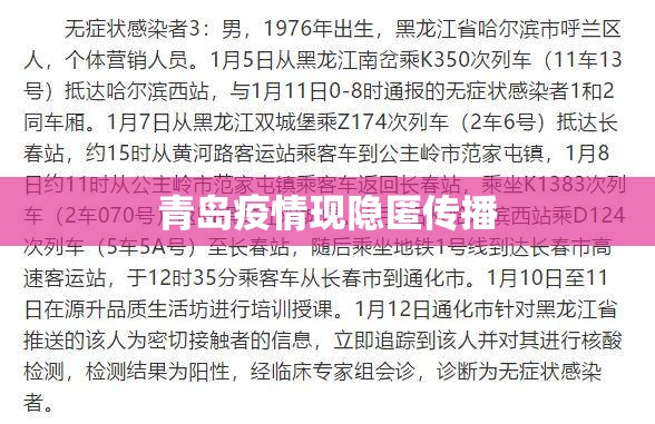 青岛疫情现隐匿传播/青岛疫情本土病例 青岛疫情现隐匿传播/青岛疫情本土病例